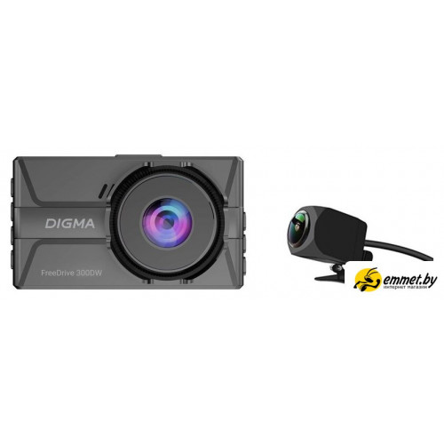 Видеорегистратор для авто Digma FreeDrive 300DW FD300DW (черный)