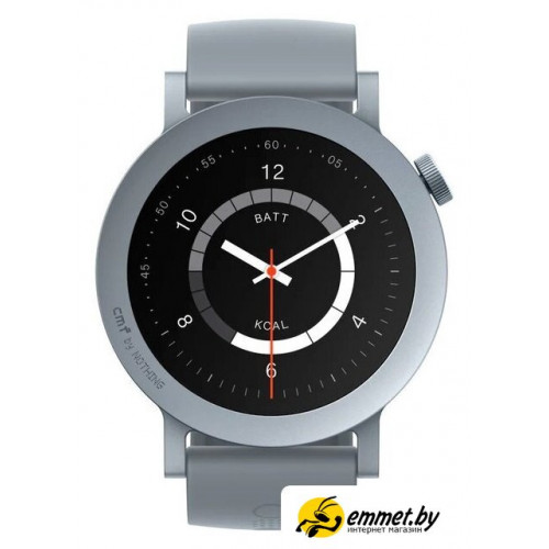 Умные часы CMF Watch Pro 2 (светло-серый, серый силиконовый ремешок)