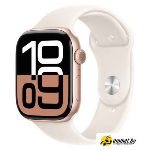 Умные часы Apple Watch Series 10 46 мм (алюминиевый корпус, розовое золото/звездн