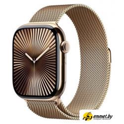 Умные часы Apple Watch Series 10 LTE 46 мм (титановый корпус, золотистый/золотист