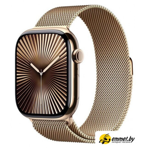 Умные часы Apple Watch Series 10 LTE 46 мм (титановый корпус, золотистый/золотист