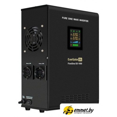 Источник бесперебойного питания ExeGate FineSine SX-1000.LCD.AVR.2SH EX295997RUS