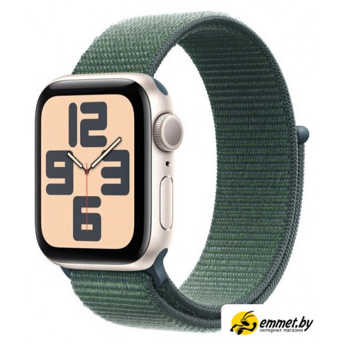Умные часы Apple Watch SE 2 40 мм (алюминиевый корпус, звездный свет/зеленый, ней