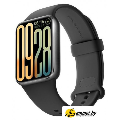Фитнес-браслет Xiaomi Smart Band 9 Pro (серый, с черным силиконовым ремешком, междунар