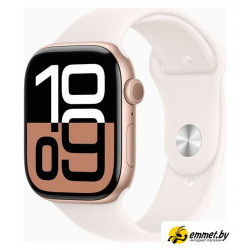 Умные часы Apple Watch Series 10 46 мм (алюминиевый корпус, розовое золото/легкие