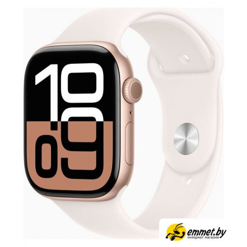 Умные часы Apple Watch Series 10 46 мм (алюминиевый корпус, розовое золото/легкие