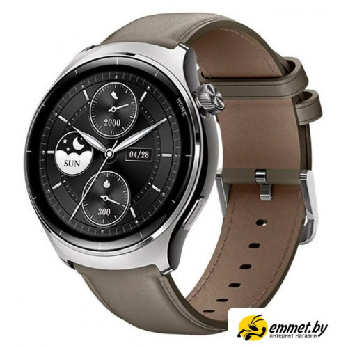 Умные часы Mibro Lite 3 Pro (с серым кожаным ремешком)