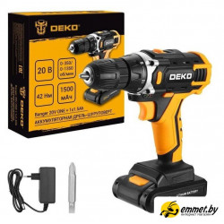 Дрель-шуруповерт Deko Banger 20V ONE + 083-1042 (с 1-им АКБ)