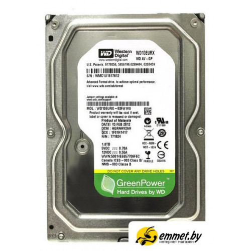 Жесткий диск WD AV-GP 1TB (WD10EURX)