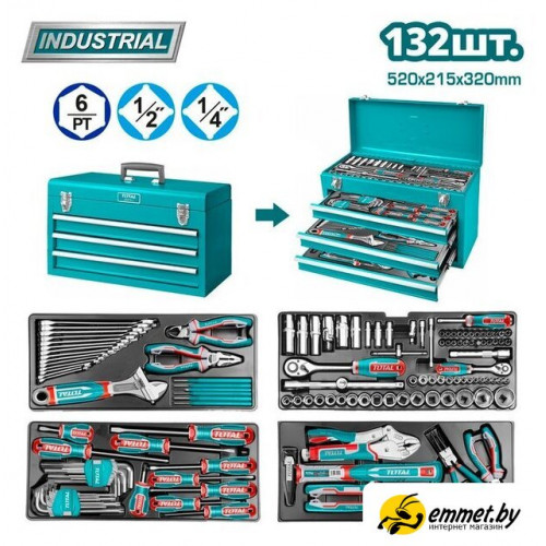 Универсальный набор инструментов Total THPTCS71321 (132 предмета)