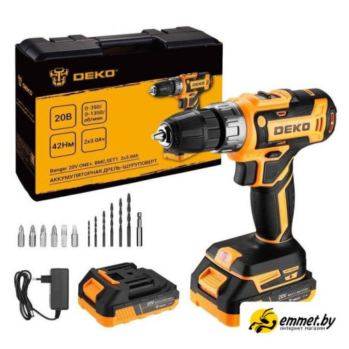 Дрель-шуруповерт Deko Banger 20V ONE+ 083-1109 (с 2-мя АКБ, кейс)