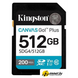 Карта памяти Kingston Canvas Go! Plus SDXC 512GB SDG4/512GB
