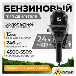 Лодочный мотор BarrakuDA HD15FHS