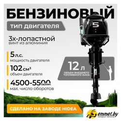 Лодочный мотор BarrakuDA HD5FHS