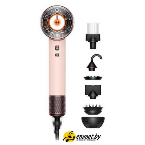 Фен Dyson HD16 Supersonic Nural Curly+Coily (евровилка, керамический розов