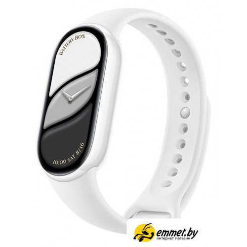 Фитнес-браслет Xiaomi Smart Band 10 (белая керамика, с белым силиконовым ремешком, меж