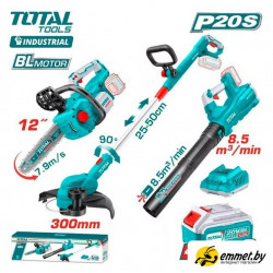 Наборы электроинструментов Total TOSLI241189 (цепная пила, триммер, воздуходувка, 2 АКБ)
