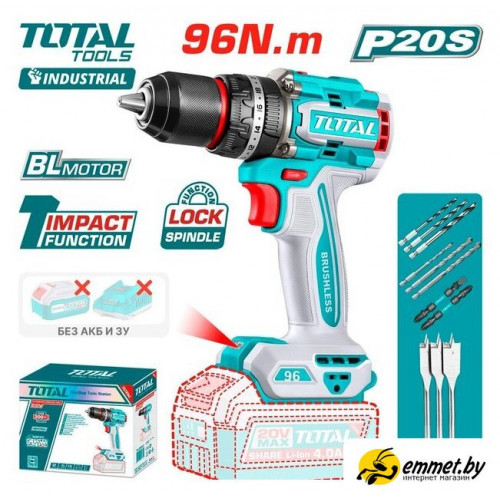 Ударная дрель-шуруповерт Total TIDLI209681 (без АКБ)
