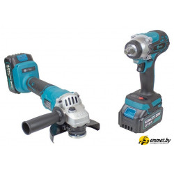 Наборы электроинструментов Edon AAW-20/300BL + AAG-20/125BL (гайковерт, болгарка, 2 АКБ, кейс)