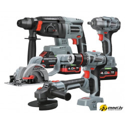 Наборы электроинструментов Profipower ProfiSet-5F18 E0267 (болгарка, гайковерт, перфоратор, шуруповерт