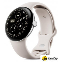 Умные часы Google Pixel Watch 4 41 мм (глянцевый серебристый/фарфор, спортивный си
