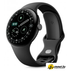 Умные часы Google Pixel Watch 4 41 мм (черный матовый/обсидиан, спортивный силикон