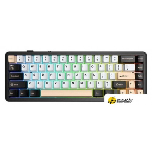 Клавиатура AULA F65 (черный/белый/розовый)