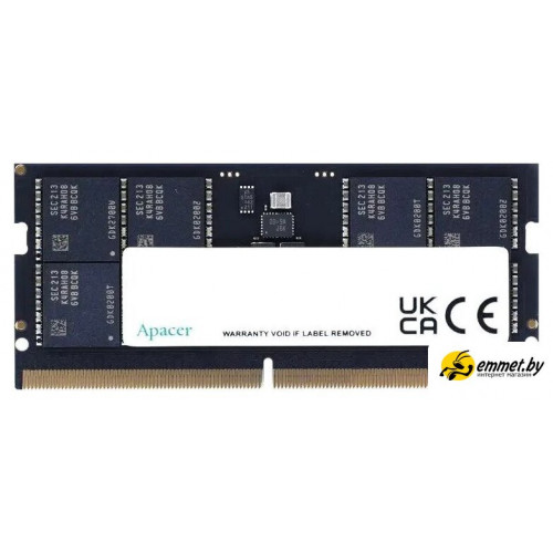 Оперативная память Apacer 16ГБ DDR5 SODIMM 5600 МГц AS16GHB56CVBBGH Оперативная память Apacer 16ГБ DDR5 SODIMM 5600 МГц AS16GHB56CVBBGH