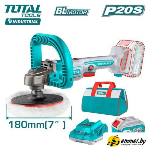 Полировальная машина Total TAPLI20181 (с 1-им АКБ, сумка)