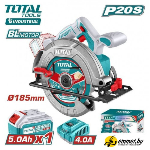 Дисковая (циркулярная) пила Total TSLI18513 (с 1-им АКБ)