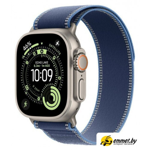 Умные часы Apple Watch Ultra 3 LTE 49 мм (титановый корпус, природный/синий, нейл
