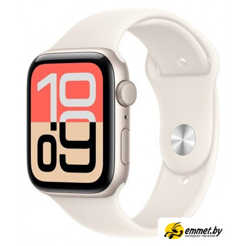 Умные часы Apple Watch SE 3 44 мм (алюминиевый корпус, звездный свет/звездный све