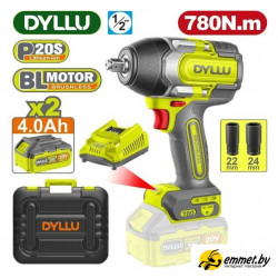 Гайковерт Dyllu DTCD1B78 (с 2-мя АКБ, кейс)