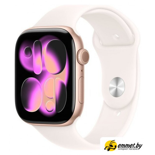 Умные часы Apple Watch Series 11 46 мм (алюминиевый корпус, розовое золото/легкие
