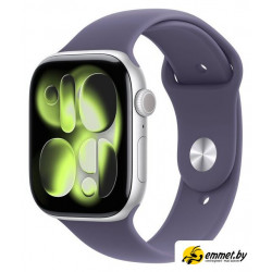 Умные часы Apple Watch Series 11 46 мм (алюминиевый корпус, серебристый/фиолетовы