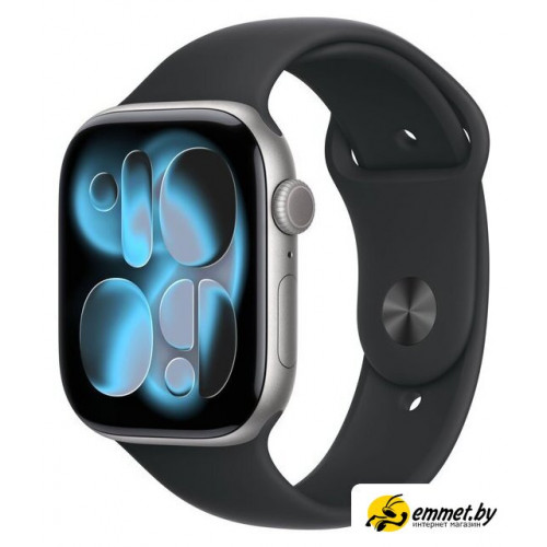 Умные часы Apple Watch Series 11 46 мм (алюминиевый корпус, космический серый/чер