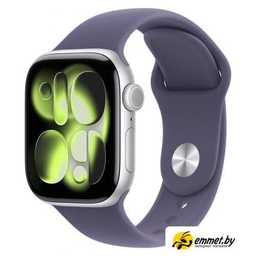 Умные часы Apple Watch Series 11 42 мм (алюминиевый корпус, серебристый/фиолетовы