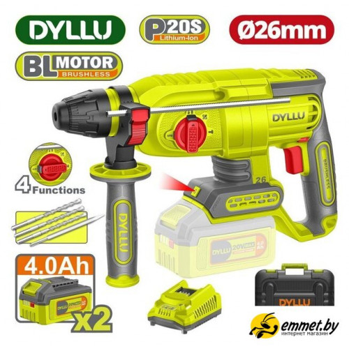 Перфоратор Dyllu DTLM1B262 (с 2-мя АКБ, кейс)