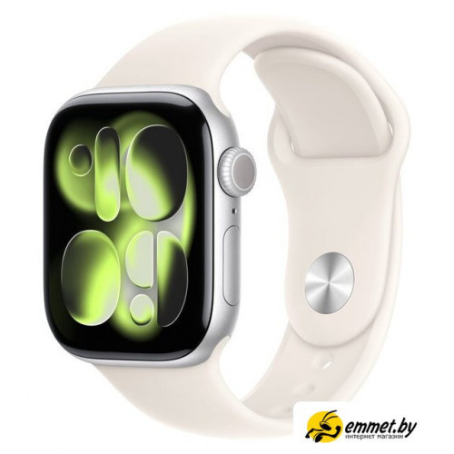 Умные часы Apple Watch Series 11 42 мм (алюминиевый корпус, серебристый/звездный
