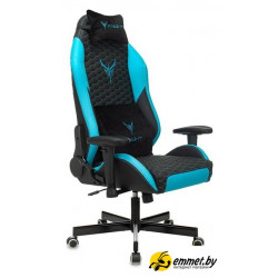 Игровое (геймерское) кресло Бюрократ Knight Neon (черный/голубой экокожа)