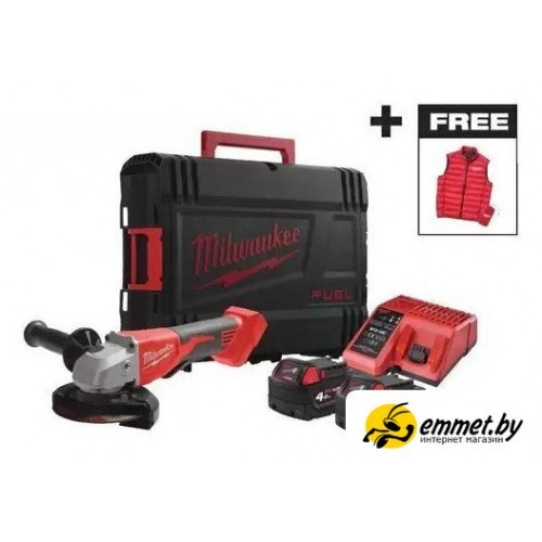 Угловая шлифмашина Milwaukee BLSAG125XPDMC-402X 4933499460 (с 2-мя АКБ, кейс)