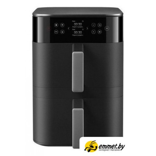 Аэрогриль (аэрофритюрница) Xiaomi Smart Double Stack Air Fryer 12L MAF-DS1201 (евровилка, черный)
