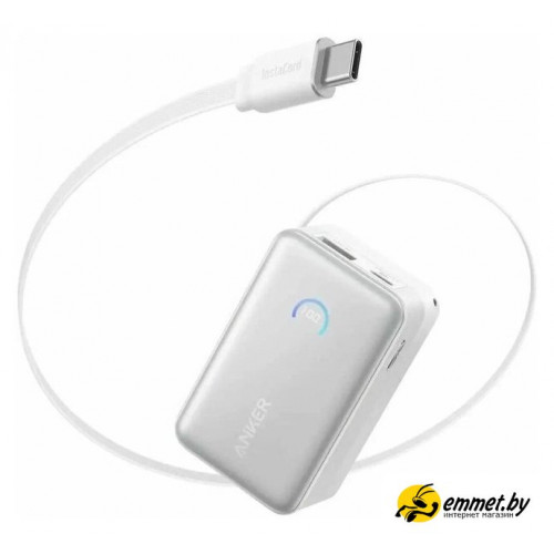 Внешний аккумулятор Anker Nano Power Bank Built-in USB-C A1638 45W 10000mAh (белый)