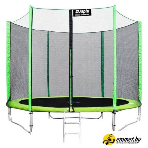 Батут Alpin 2.52 м с защитной сеткой и лестницей