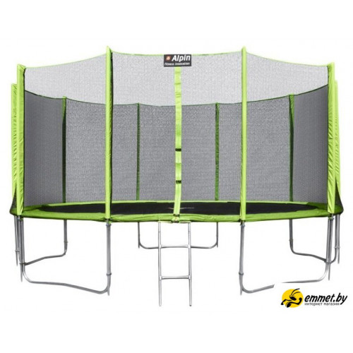 Батут Alpin 4.90 м с защитной сеткой и лестницей