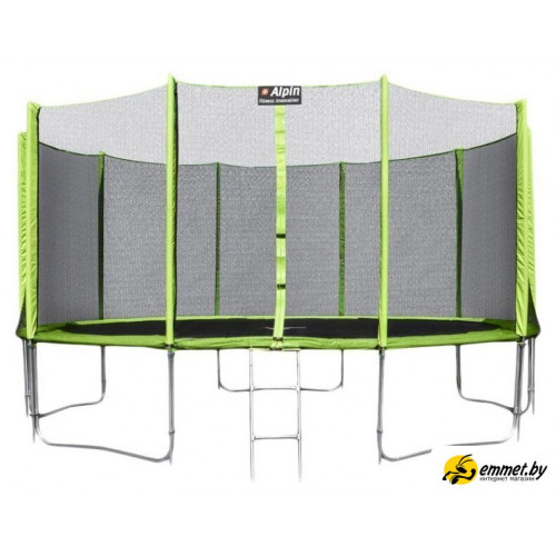 Батут Alpin 4.04 м с защитной сеткой и лестницей
