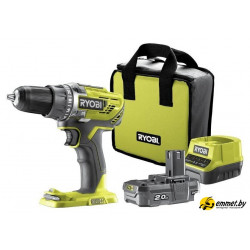 Дрель-шуруповерт Ryobi R18DD3-120S 5133003347 (с 1-м АКБ 2.0 Ah, сумка)