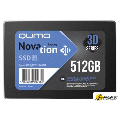 SSD QUMO Novation 3D TLC 512GB Q3DT-512GAEN