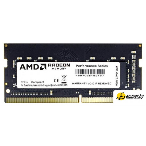 Оперативная память AMD Radeon 16GB DDR4 SODIMM PC4-25600 R9416G3206S2S-U