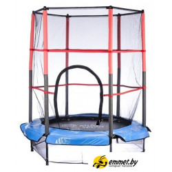 Батут Atlas Sport 140 см - 4.5ft (на эластичных ремнях, синий)